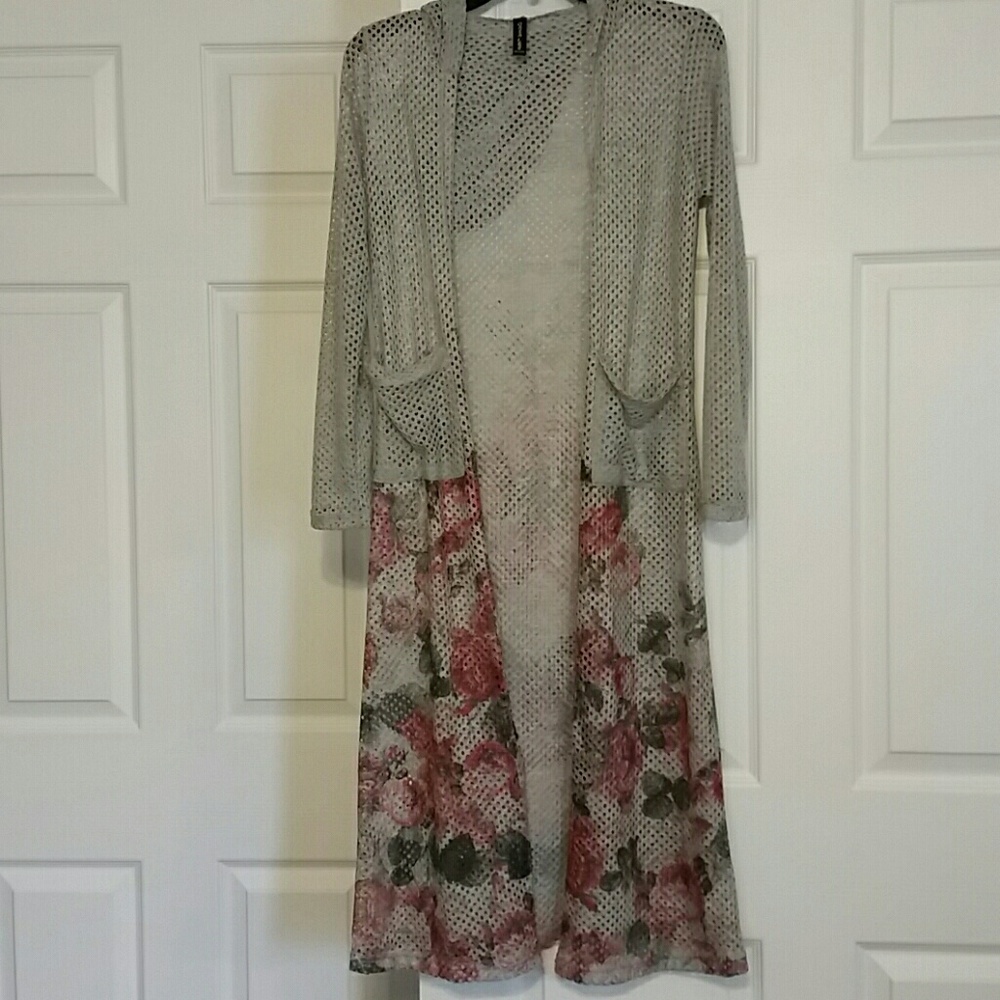 Juniors Small cardigan w/ hoodie